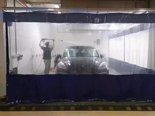 Kurtyny do myjni samochodowej - plandeka z oknem